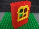 Fabuland Building Wall 2 x 6 x 7 with Squared Yellow Window