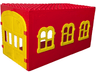 Fabuland Garage Block 10 x 20 x 9 with Yellow Windows and Yellow Doors