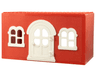 Fabuland House Block 10 x 20 x 9 with White Door and Windows