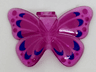 Minifigure Wings Insect Butterfly Rounded with Neck Bracket with Magenta and Blue Pattern
