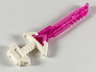 Minifigure, Weapon Sword with Serrated Blade and Molded White Hilt with Wide Angled Pommel Pattern (Ninjago Key-Tana)