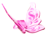 Minifigure Wings Insect Butterfly Pointed with Neck Bracket with Lavender and Metallic Pink Swirls, Silver Stars Pattern