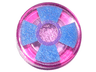 Tile, Round 1 x 1 with Blue and Medium Lavender Pinwheel Pattern