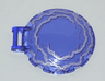 Dish 6 x 6 Inverted with Bar Handle with Silver and White Electricity Pattern