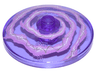 Dish 4 x 4 Inverted (Radar) with Solid Stud with White and Lavender Lightning Swirl Pattern