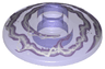 Dish 2 x 2 Inverted (Radar) with Lavender and White Electricity Pattern