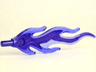 Wave Rounded Straight Large with Bar End (Flame) with Marbled Dark Purple Pattern