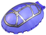 Windscreen 8 x 6 x 2 1/3 Bubble Canopy with Bar Handle with Silver Frame Pattern, 9 Sections