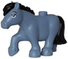 Horse, Friends Style, Pony with Molded Black Mane and Tail and Printed Black Eyebrow and Eyelash, White Eye Pattern (Blackberry)