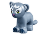 Cat, Friends Style, Large, Baby Cub (Panther) with Lime Eyes, Dark Pink Nose, Dark Blue Paws and White Inner Ears, Eye Patches and Face Decorations Pattern (Elves Enki)