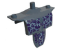 Large Figure Torso Armor Shoulder Studs with Dark Purple Spots and Medium Blue Veins Pattern