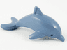 Dolphin, Jumping with Bottom Axle Holder with Black Eyes and White Pupils Pattern