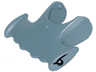 Shark Head Hammerhead with Black Eyelids and Eyes with White Pupils Pattern