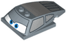 Wedge 6 x 4 x 1 1/3 with 4 x 4 Base with Blue Eyes, Windows and Gray Pattern