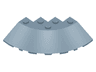 Brick, Round Corner 6 x 6 with Slope 33 Edge, Facet Cutout