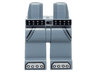 Hips and Legs with Pockets, Black and Silver Belt with Rivets and Steel-Toed Boots Pattern