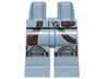 Hips and Legs with Silver Knee Pads and Dark Brown Bag and Belt Pattern