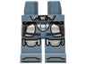 Hips and Legs with Dark Brown Holsters and Straps, Silver Armor Plates and Knee Pads, Dark Silver Boot Tips Pattern