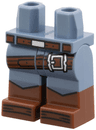 Hips and Legs with Molded Reddish Brown Lower Legs / Boots and Printed Reddish Brown Belt and Holster Strap with Silver Buckles Pattern