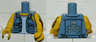 Torso Shirt Torn Off Sleeves, Buttons on Pockets, Jolly Roger Back Pattern / Yellow Arm Left with Red Flames Tattoo Pattern / Yellow Arm Right / Yellow Hands