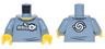 Torso Shirt with White 'GALIDOR' Logo and Swirl Emblem on Back Pattern / Sand Blue Arms / Yellow Hands