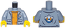 Torso Coast Guard, Jacket with Pockets and Coast Guard Logo Badge over Crew Neck Sweater Pattern / Sand Blue Arms / Yellow Hands