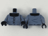 Torso Shirt with Black Top, Three Buttons, and Wrinkles Pattern / Sand Blue Arms / Black Hands
