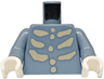 Torso Tan Skeleton Ribs Pattern / Sand Blue Arms / White Hands