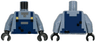 Torso Pixelated Dark Blue Overalls with Pocket, Black Spots and Gold Buckles over Shirt, Dark Bluish Gray Neck Pattern / Sand Blue Arms / Black Hands