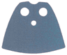 Minifigure Cape Cloth, Very Short - Traditional Starched Fabric