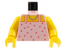Torso Paradisa Red Dot Top with Gold Necklace Pattern / Yellow Arms / Yellow Hands