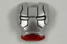 Minifigure, Visor Top Hinge with Silver Face Shield, White Eyes, Black Lines on Forehead and Cheeks Pattern (Iron Man Mark 5)