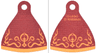 Minifigure Cape Cloth with Single Top Hole, Long - Spongy Stretchable Fabric with Bright Light Orange Hem and Swirls Pattern