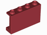 Panel 1 x 4 x 2 with Side Supports - Hollow Studs