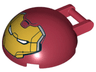 Windscreen 4 x 4 x 1 2/3 Canopy Dome Half Sphere with Bar Handle with Gold Hulkbuster Face with Silver Side Panels Pattern