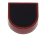 Tile, Round 1 x 1 Half Circle Extended with Black Surface Pattern
