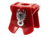 Minifigure Armor Breastplate with Leg Protection with Black and Silver Scorpion Pattern