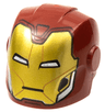 Minifigure, Headgear Helmet Armor Plates and Ear Protectors with Gold Faceplate, White Eye Slits and Silver Trim Pattern