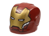 Minifigure, Headgear Helmet Armor Plates and Ear Protectors with Gold Faceplate with Medium Nougat Lines, White Eye Slits and Silver Trim Pattern
