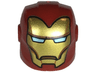 Minifigure, Headgear Helmet Armor Plates and Ear Protectors with Gold Faceplate with Medium Nougat Lines and Metallic Light Blue Eye Slits Pattern