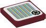 Tile 2 x 2 with Super Mario Scanner Code Bowser's Airship Wheel Pattern (Sticker) - Set 71391