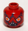 Minifigure, Head Alien with Bloodshot Eyes and White Fangs Pattern
