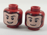 Minifigure, Head Dual Sided Balaclava Light Nougat Face, Black Eyebrows, Open Mouth Smile / Closed Mouth Smile Pattern
