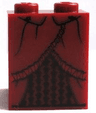 Slope 65 2 x 2 x 2 with Bottom Tube with Minifigure Dress / Skirt / Robe, Layered with Frilled Trim Pattern