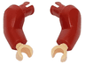 Arm Large with Pin, (Matching Left and Right) Pair with Light Nougat Hands