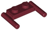 Plate, Modified 1 x 2 with Bar Handles - Flat Ends, Low Attachment