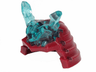 Minifigure, Headgear Helmet Ninja (Ninjago Samurai) with Molded Trans-Light Blue Crystal Horns Pattern