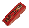 Slope, Curved 3 x 1 with Gold and Dark Red Armor Plates and Silver Vents Pattern (Sticker) - Set 76167