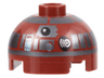 Brick, Round 2 x 2 Dome Top with Silver Panels and Black Photoreceptor Pattern (R4-P17)