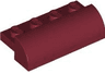 Slope, Curved 2 x 4 with 4 Recessed Studs